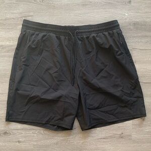 2xist Mens Sz XL Zip Pocket Drawstring Shorts Athleisure Stretch Waist Black